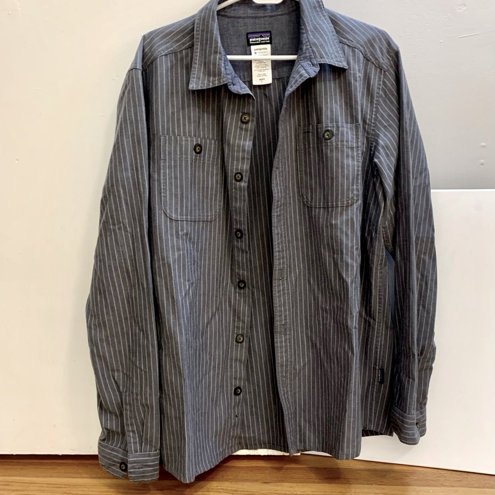 Striped button down